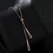 Rose Gold Geometric Y-Necklace